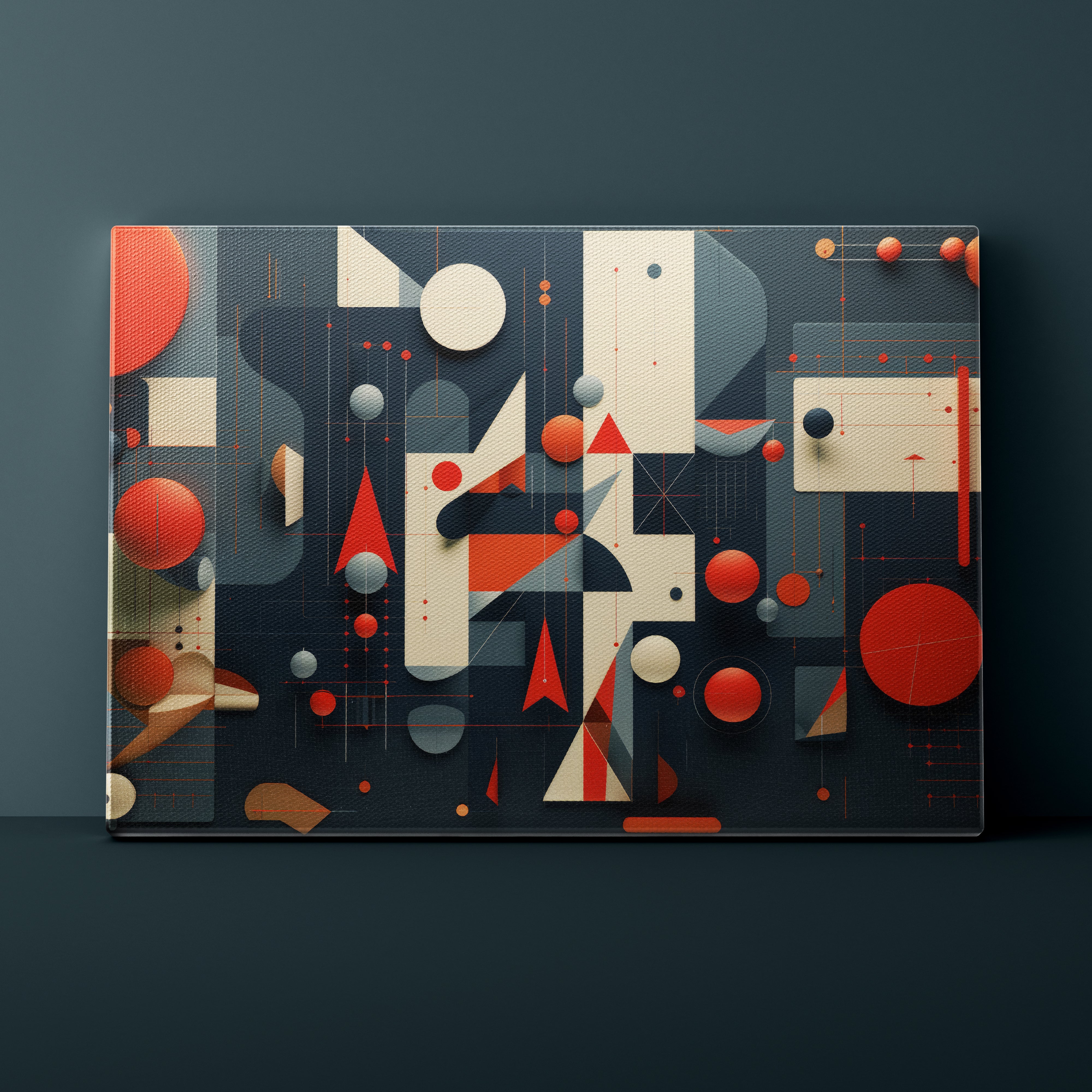 Abstract geometric design on a dark background