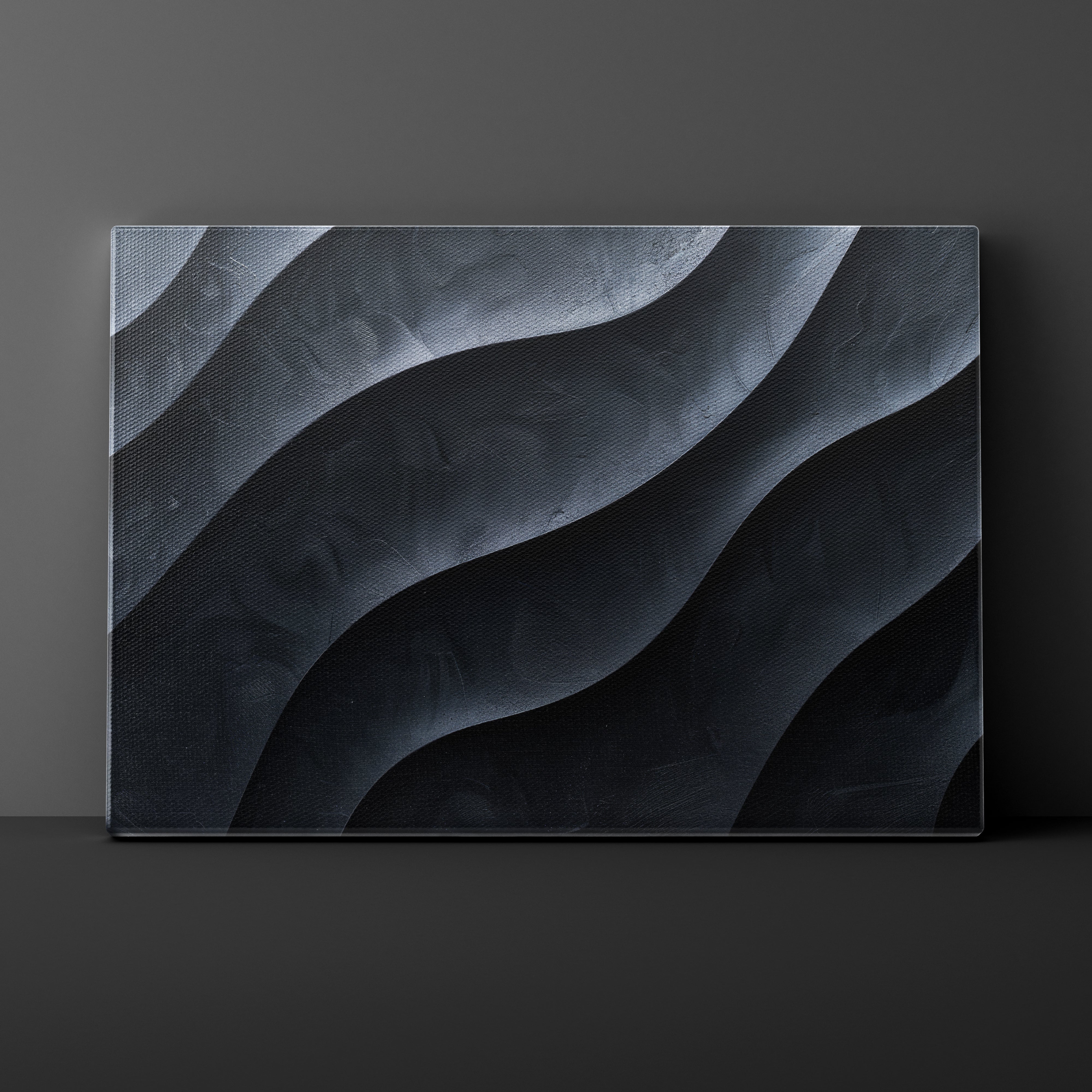 Abstract wavy pattern on a dark gray background