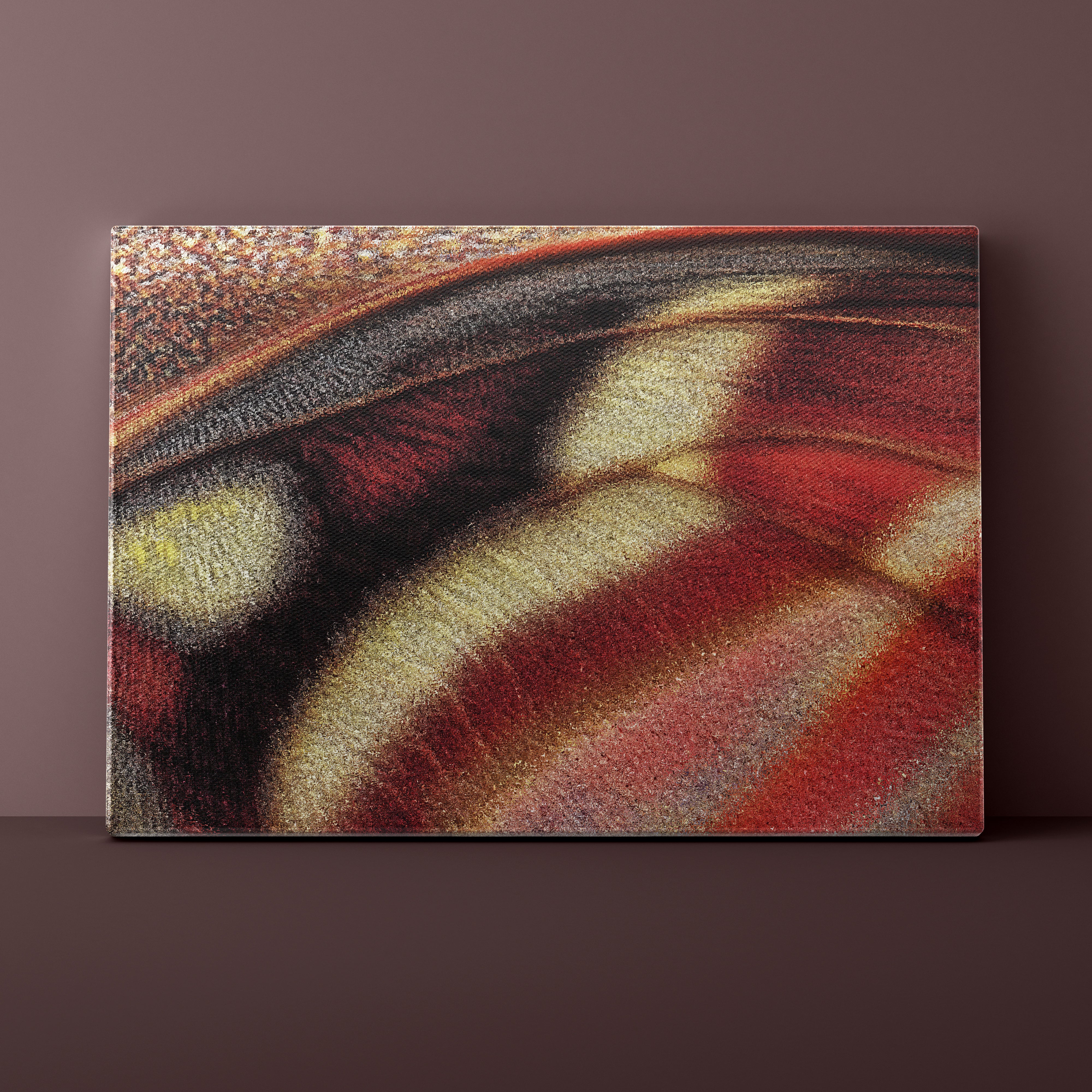 Close-up of a butterfly wing with detailed patterns on a brown background
