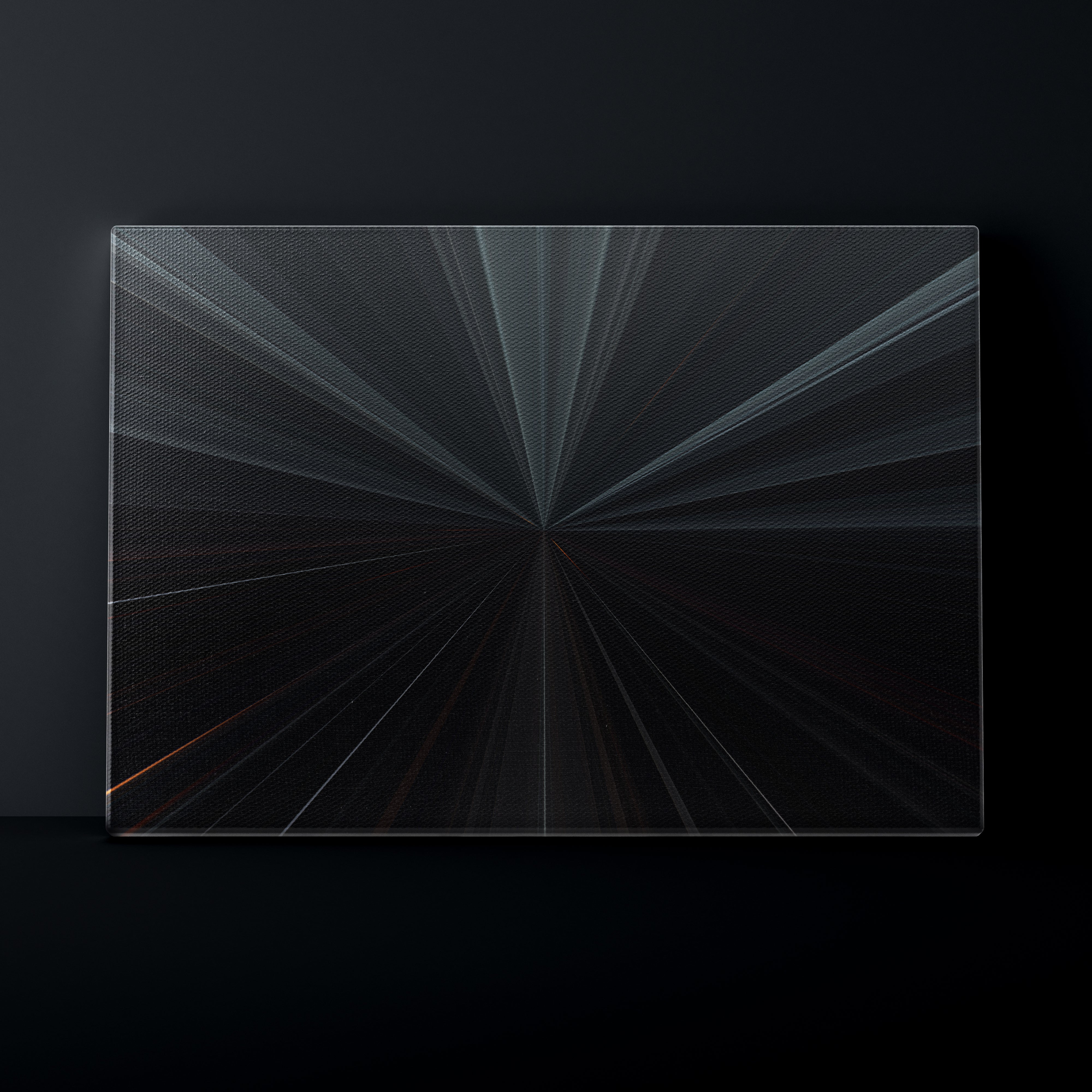 Abstract black and gray design on a dark background