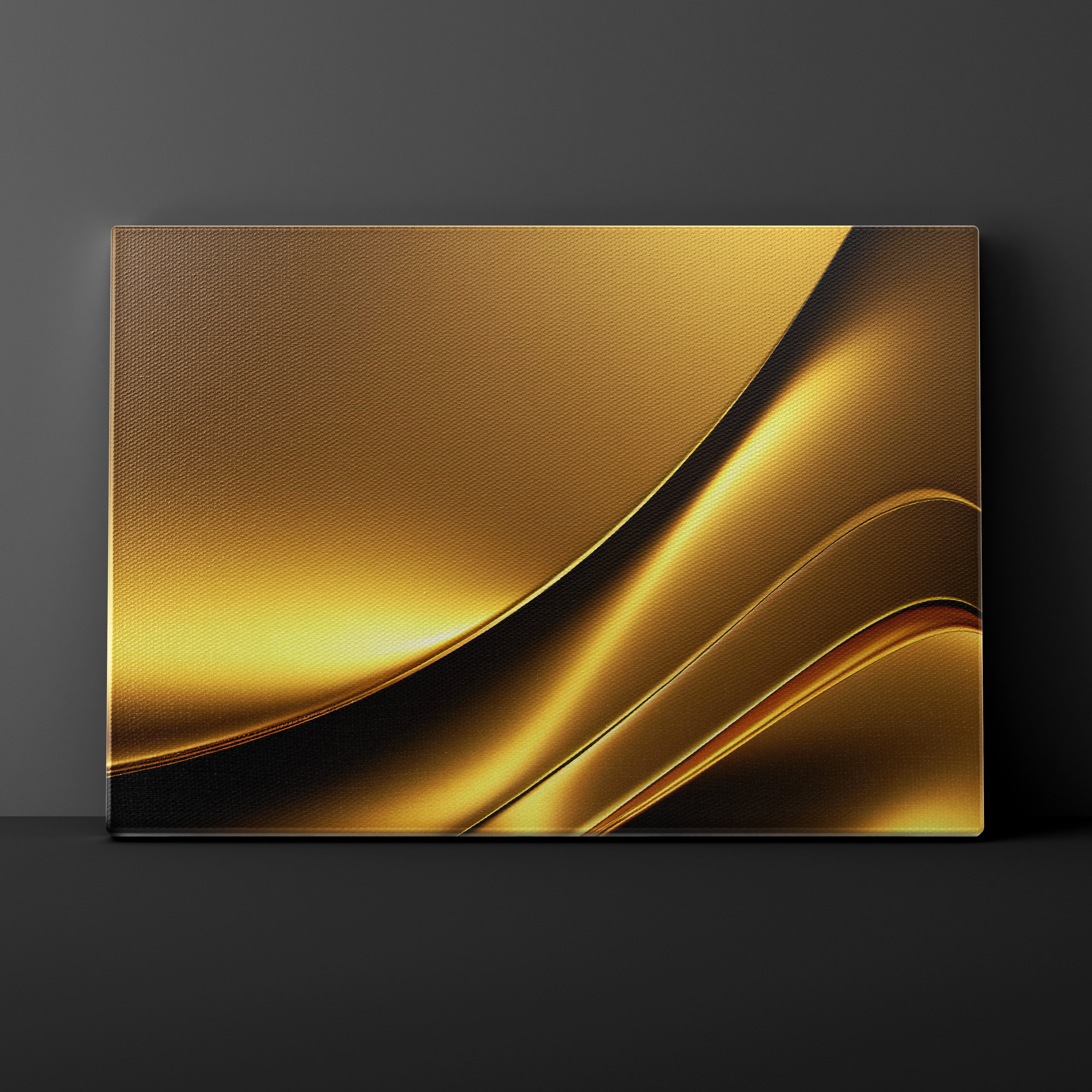 Gold abstract design on a dark background