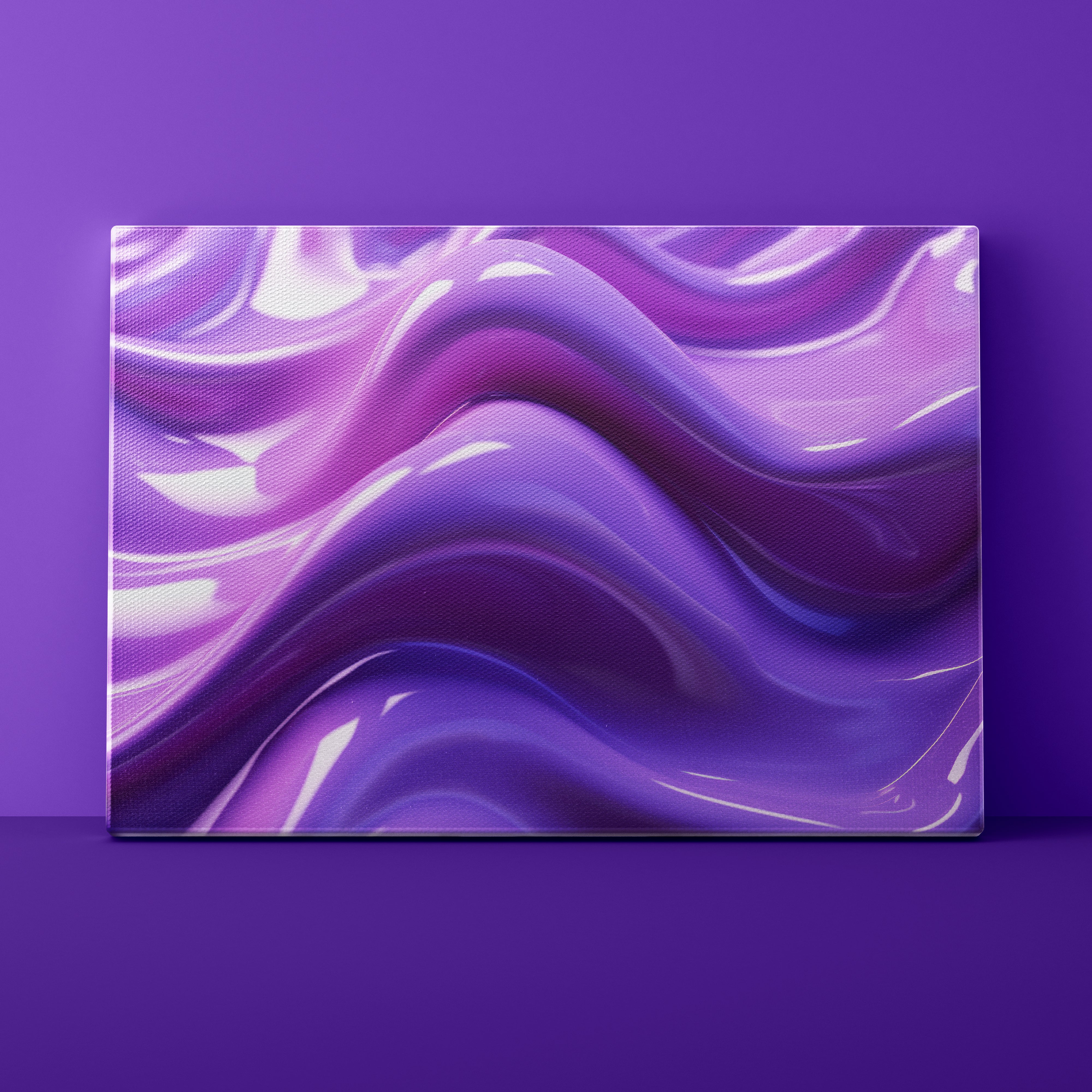 Abstract purple and pink wavy pattern on a purple background