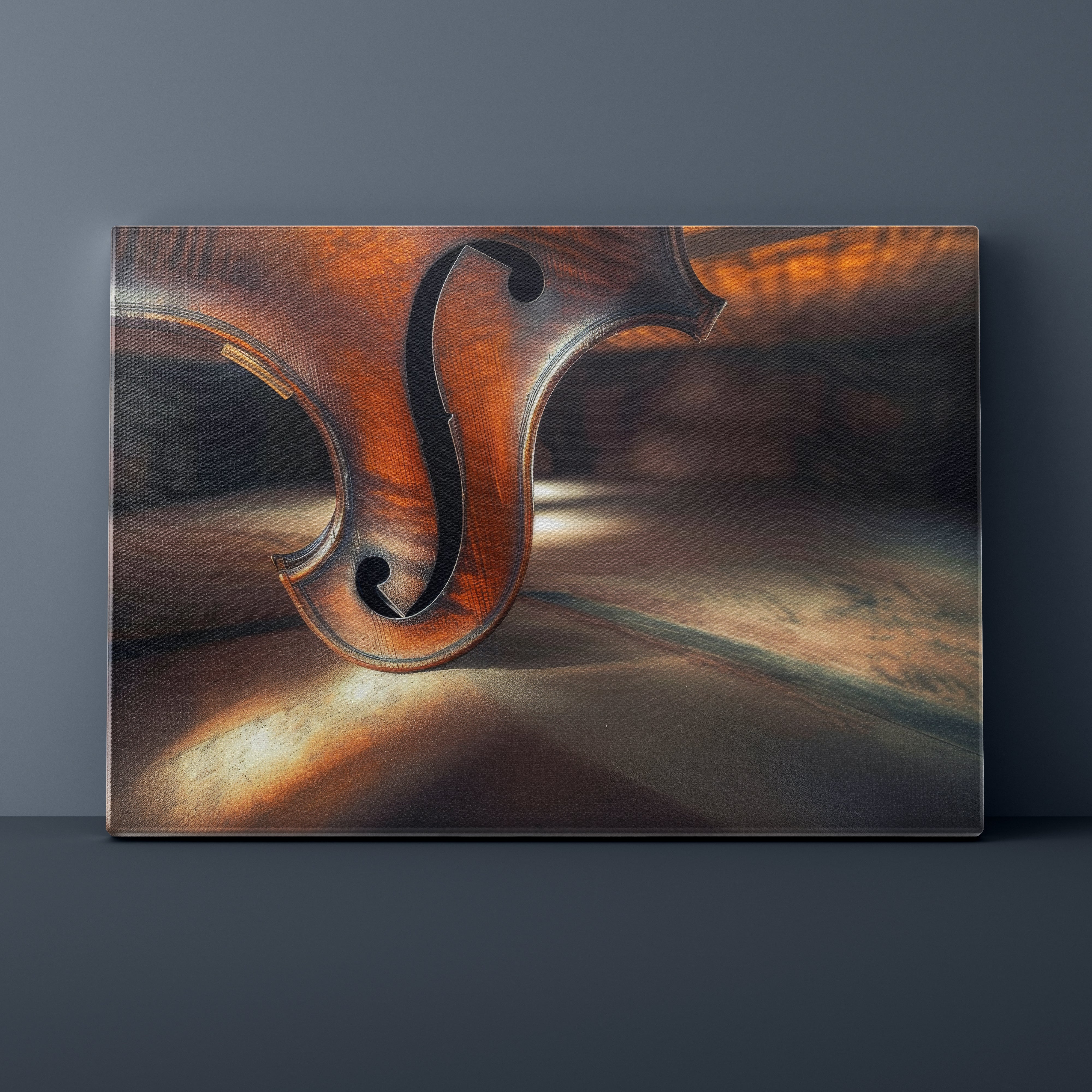 Wooden decorative element with a dark background