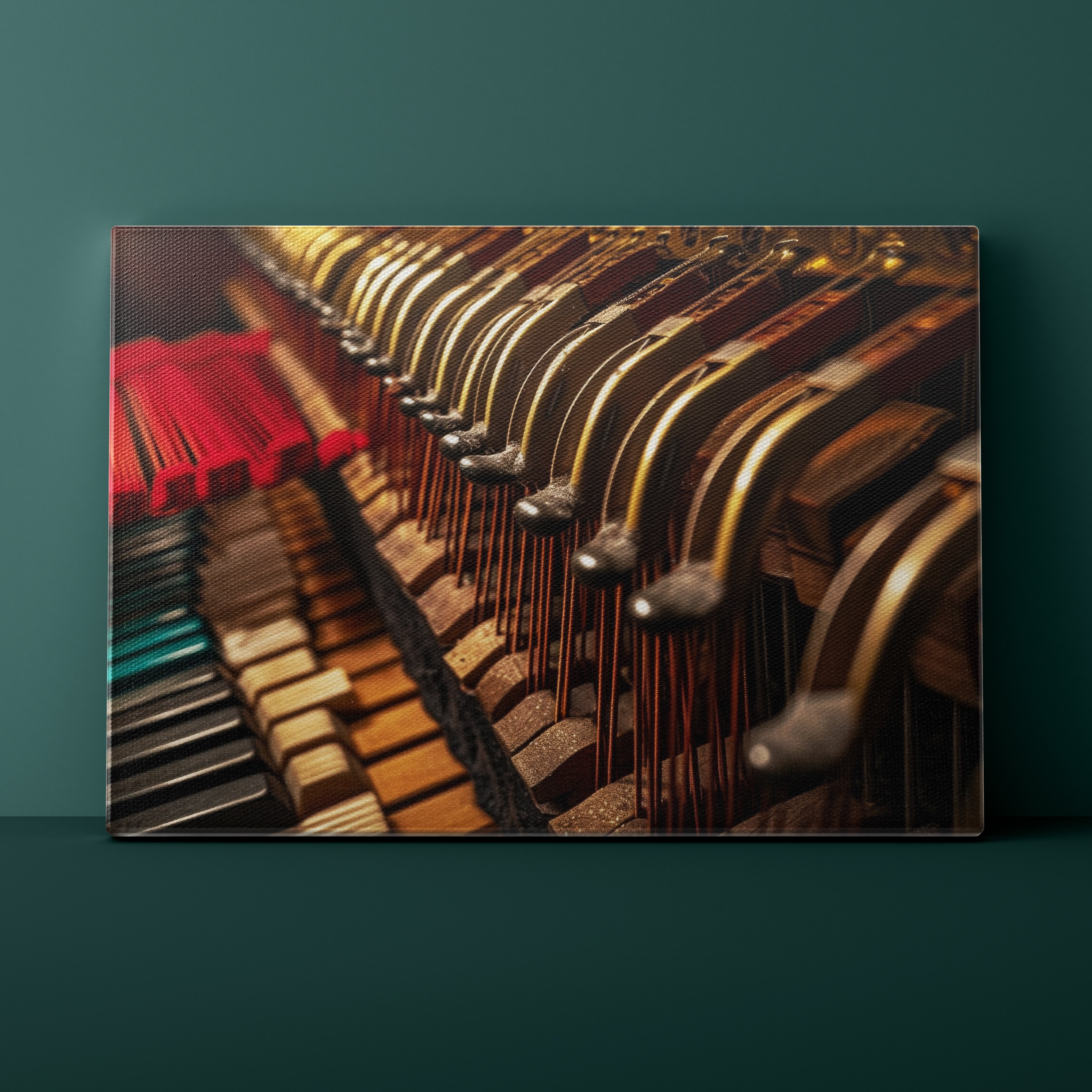 Collection of various wrenches arranged in a row on a dark background