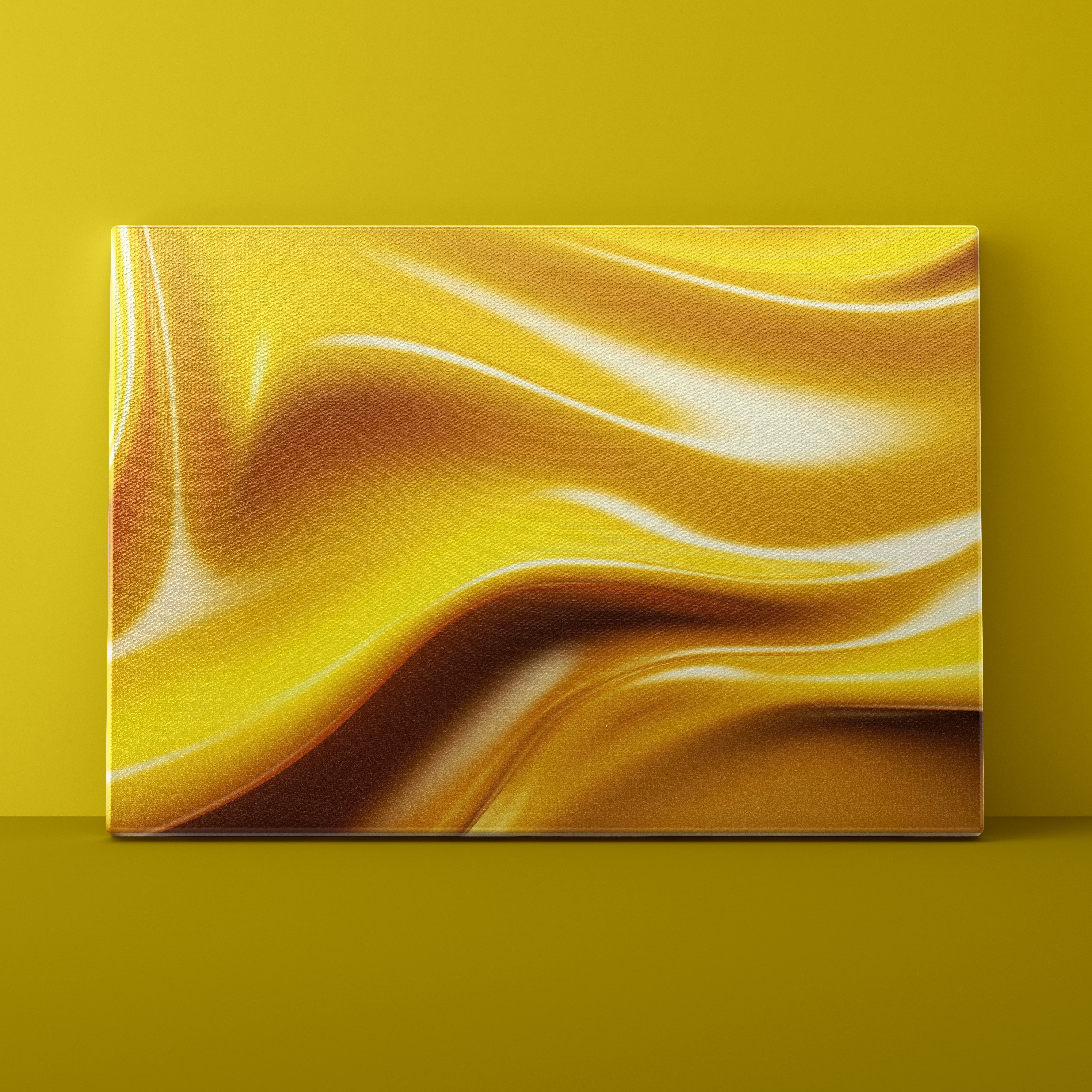 Abstract yellow fabric texture on a yellow background