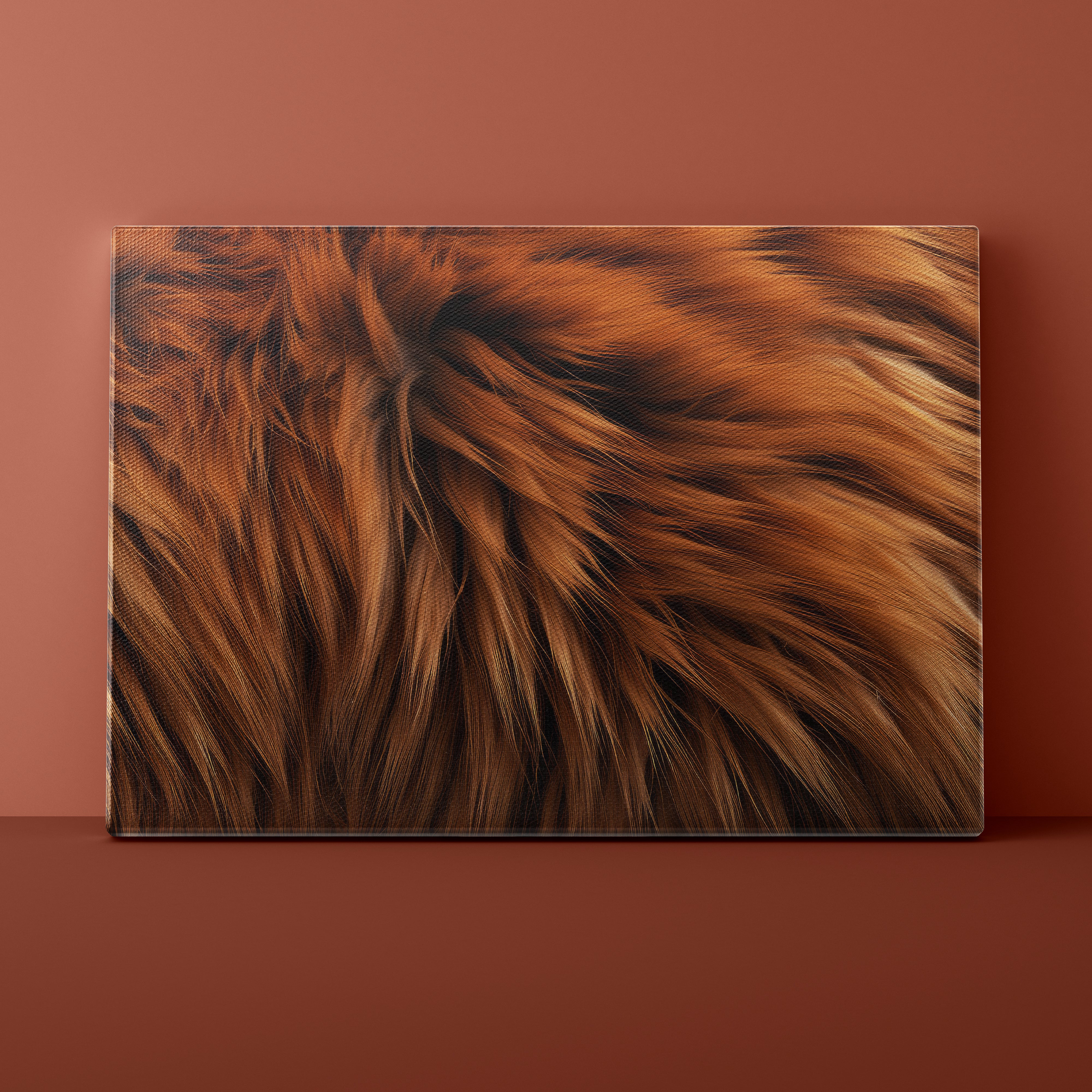 Textured brown surface painting on a matching brown background