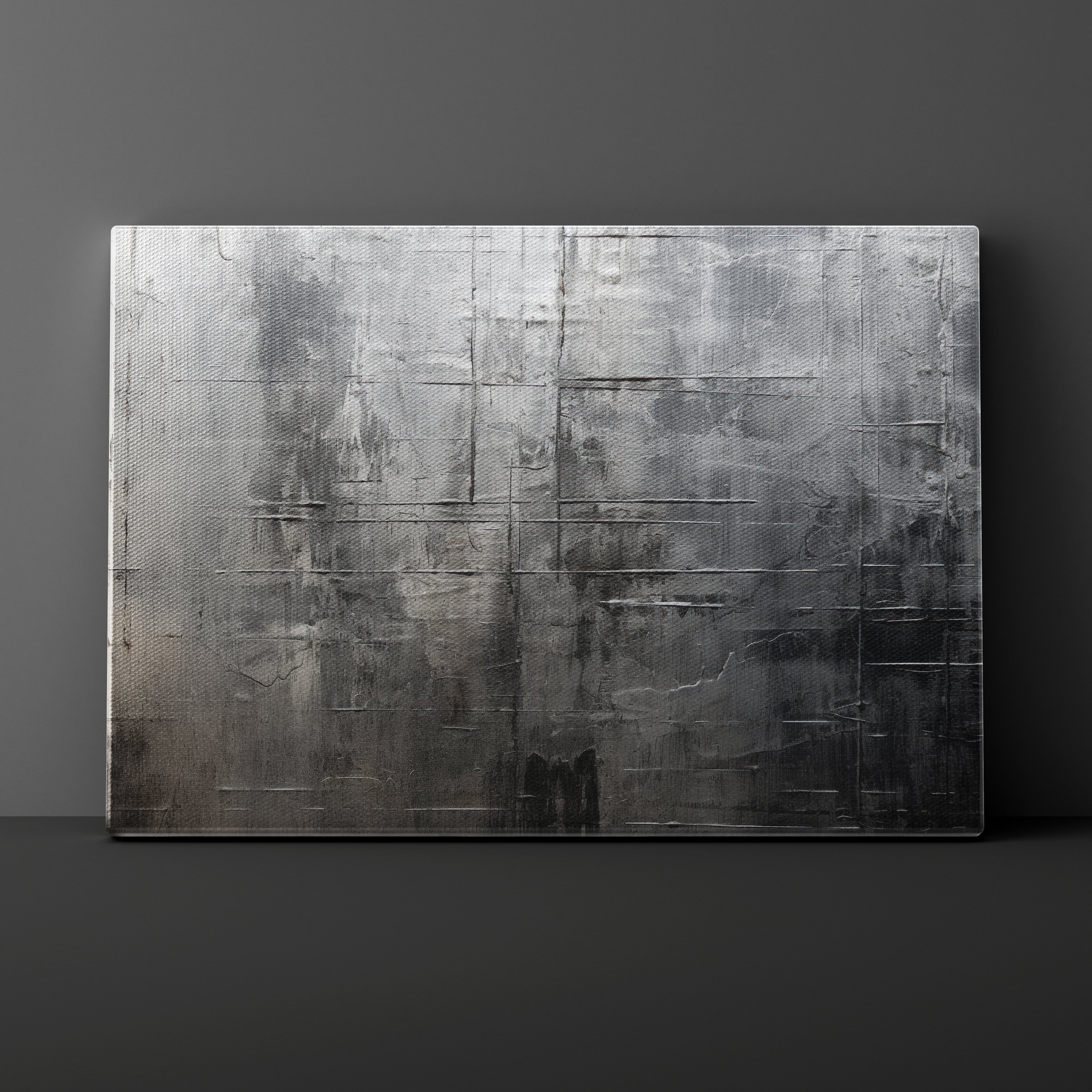 Abstract textured painting on a dark gray background