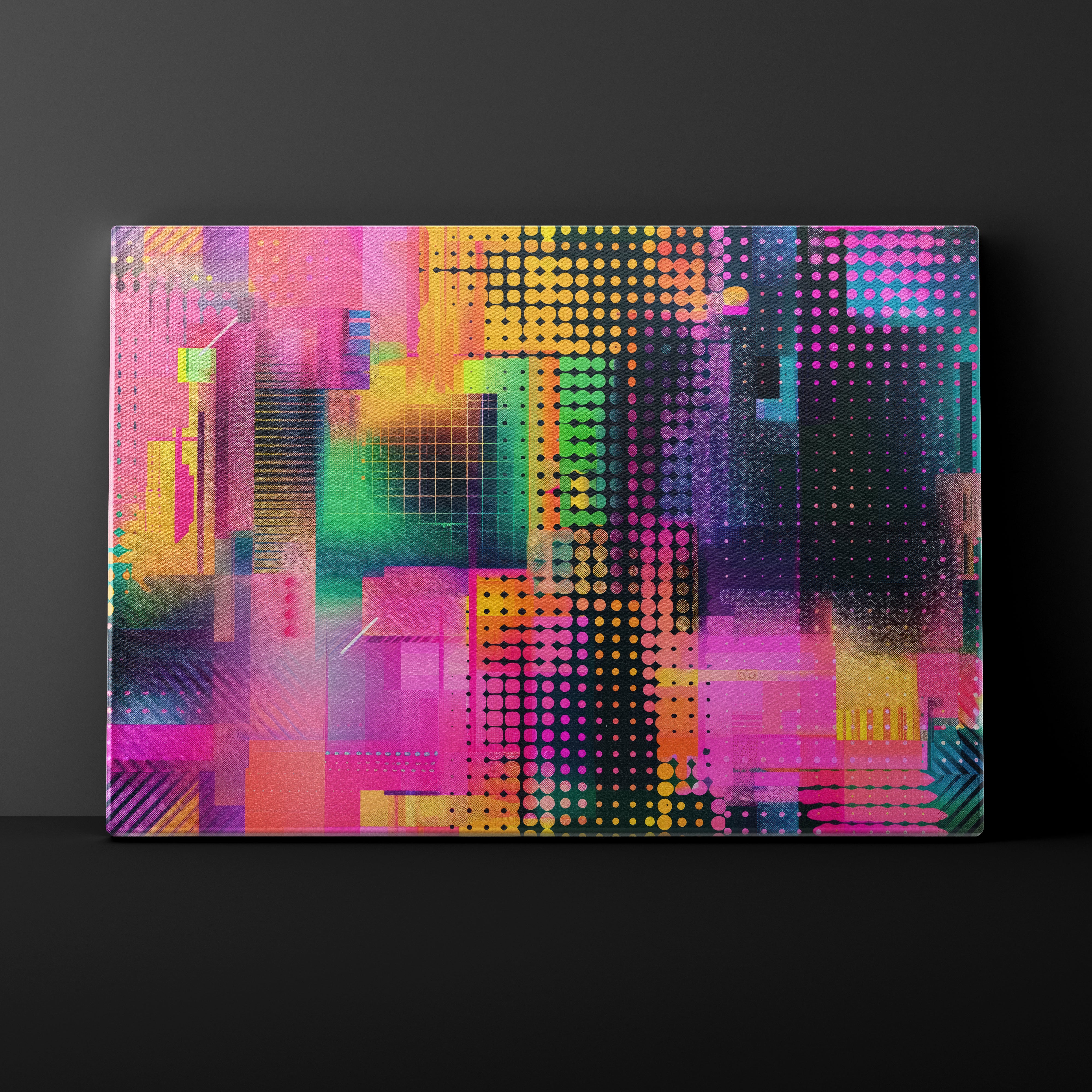 Colorful abstract pattern on a dark background