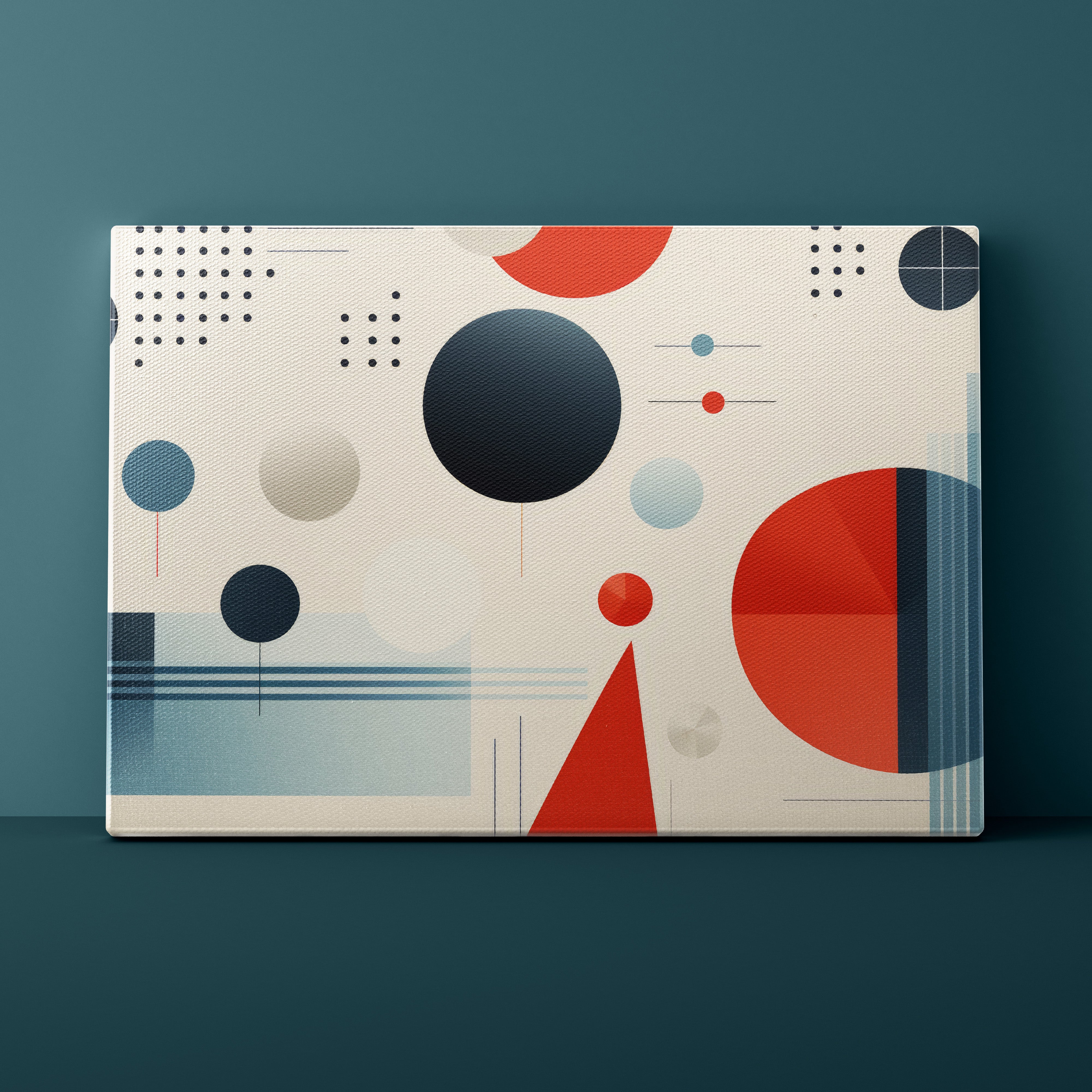 Notebook with geometric pattern on a dark green background