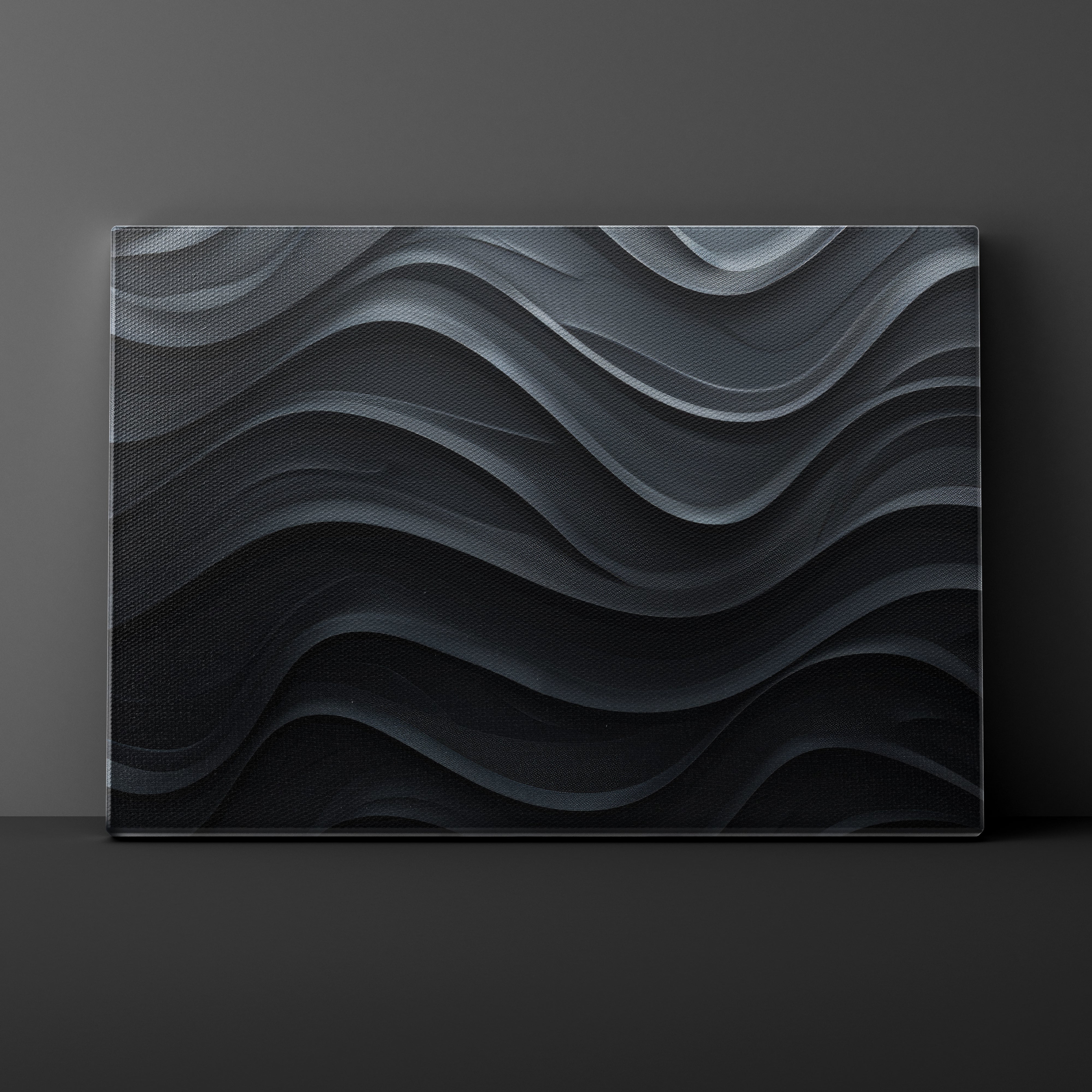 Abstract wavy design on a dark gray background